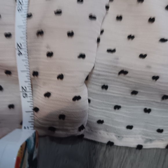 Maurices Elegant Cream Polka Dot Women's Top - Picture 8 of 8